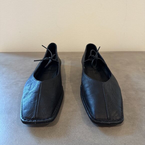 Alohas -Black Leather Ballet Flats - Picture 2 of 6